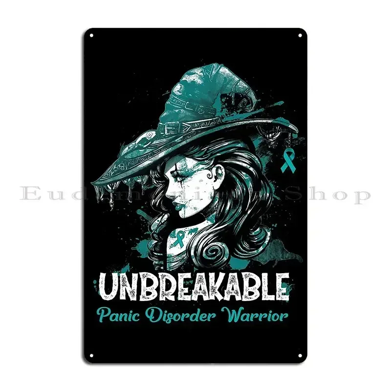 Halloween Panic Disorder Warrior Unbreakable Metal Sign Garage Create Custom Living Room Bar Tin Sign Poster
