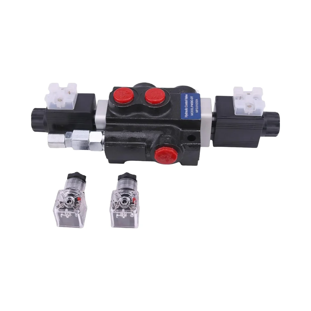 12V/24V DC hydraulic control valve 1 spool solenoid valve double acting 13 GPM 3600 PSI high performance hydraulic valve