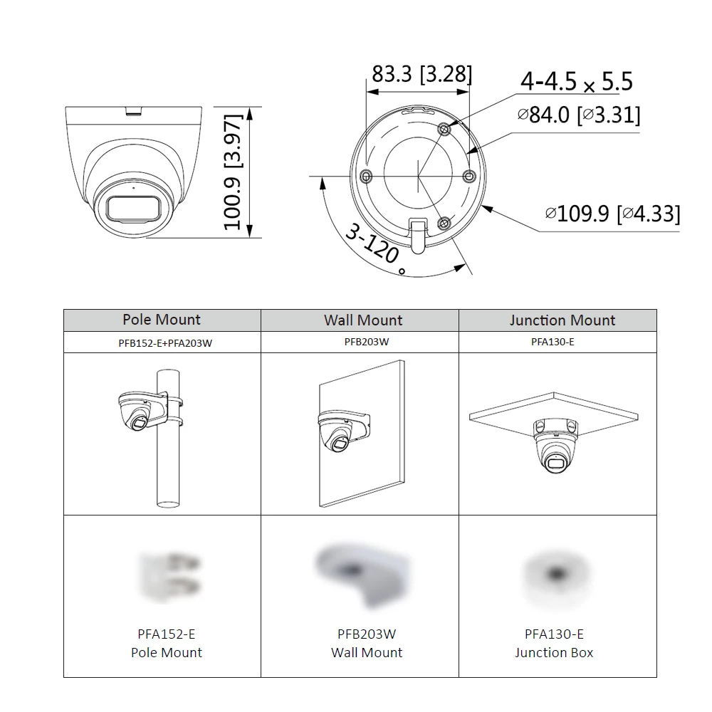 Nunua Original IPC-HDW2841T-S 8MP POE IR30M WDR Partners-focus Eyeball Wizwhich Caméra Réseau IP67 Intégré MIC SD Slot H.dissis + SMD