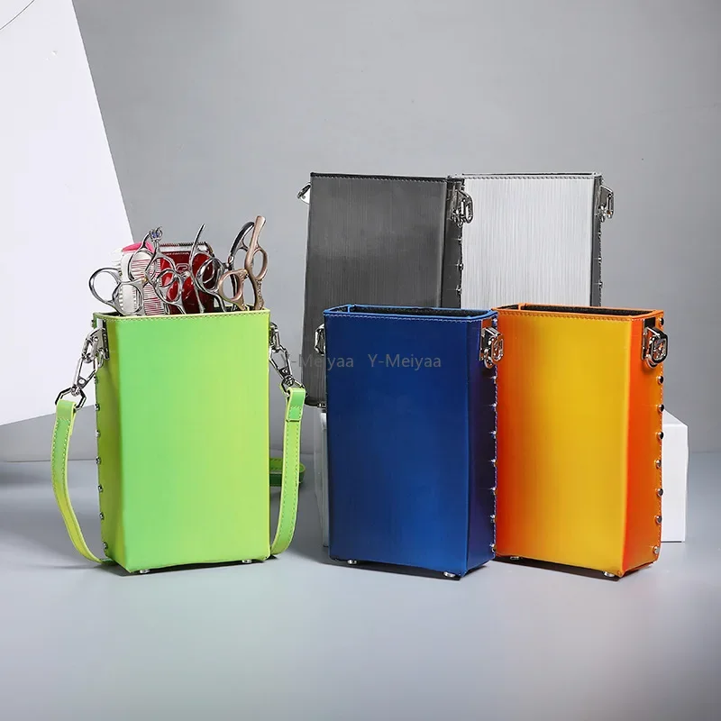 

5 Pocket Gradient Hair Scissor Bag Holster Pouch Holder Hairdressing Clips Comb Waist Belt Bag Pet Scissors Storage Salon Tool ﻿
