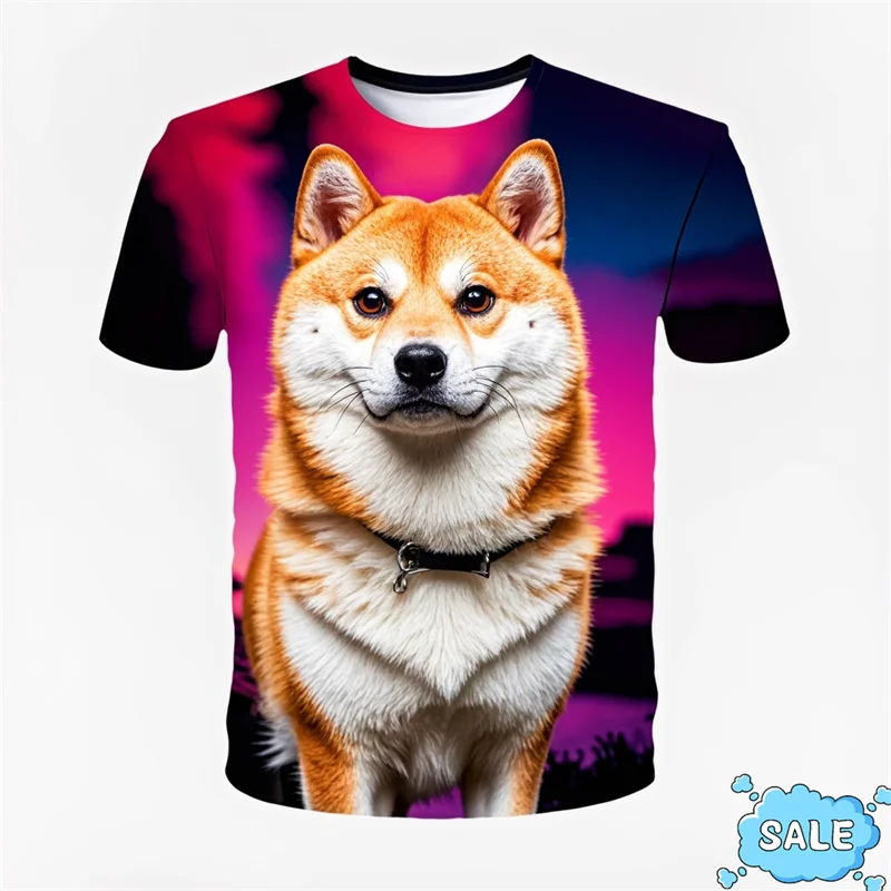 New Harajuku Cute 3D Print Doge Cheems T Shirt Shiba Inu Graphic T-Shirts Unisex Funny Streetwear T-shirts Fashion Mens Clothing