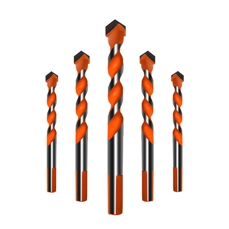 6-12mm Multifunctional Triangle Drill Bit Diamond Set Ceramic Tile Concrete Brick Wood Glass Punching Hole Saw Metal