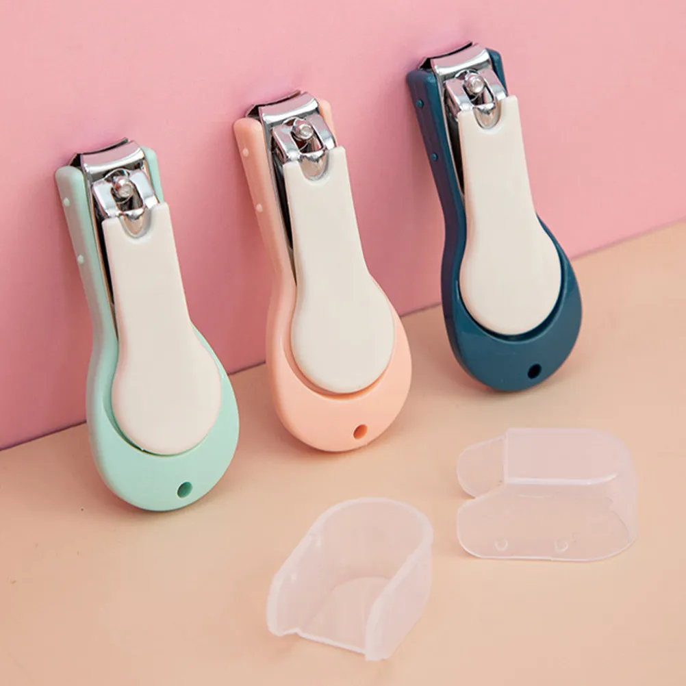 3Pcs Infant Nail Clippers Smooth Edge Fold-Up Design Comfortable Handle Baby Nail Cutter for Newborns Toddlers Kids Grooming