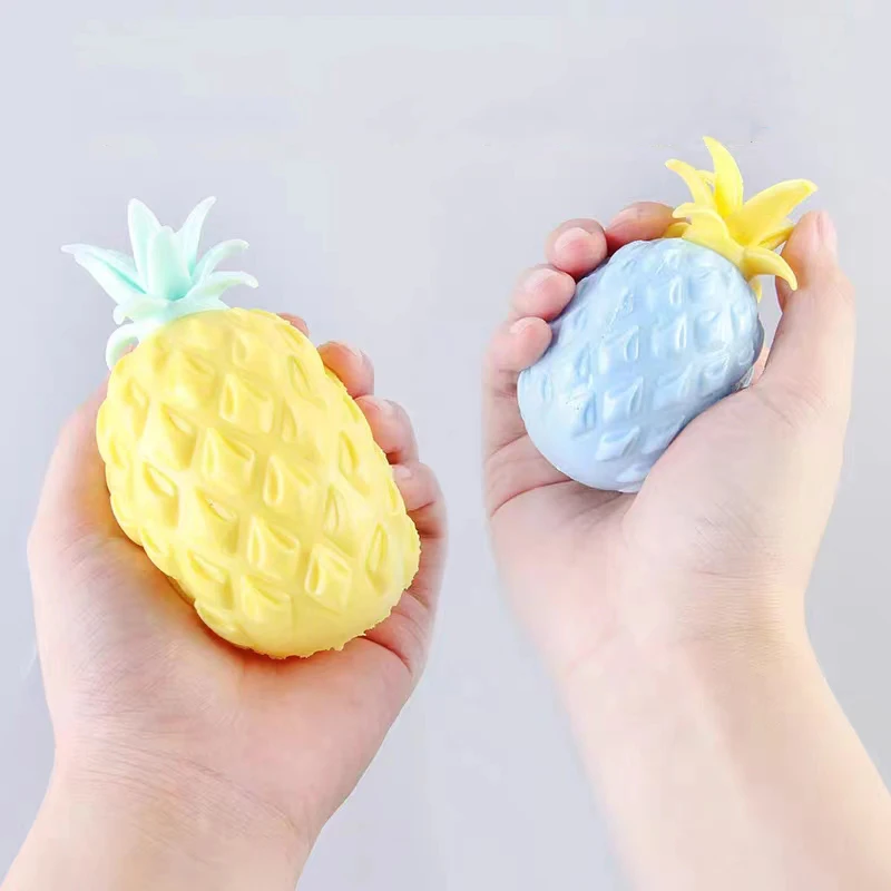 

Creative Cartoon Pineapple Squeeze Toy Stress Ball Irritable toy Anti-stress Miniature Fruit Table Top Decoration Boys Girl Gift