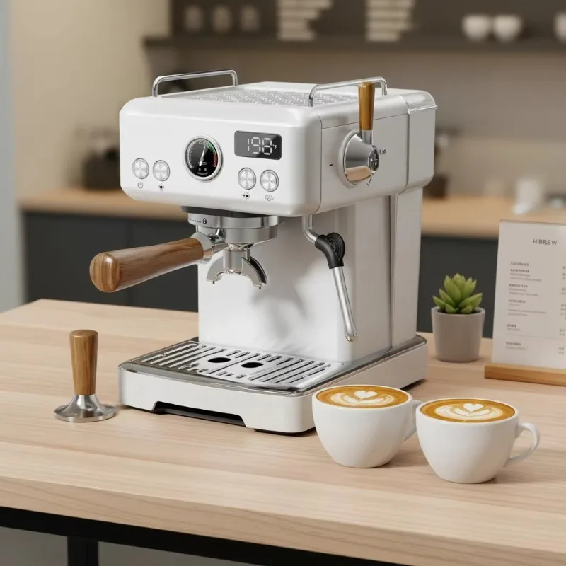New Electric Commercial Semi-automatic Dual-use Home Hotel Household Hot Cold StainlessSteel 20 Bars H10plus Espresso Machine