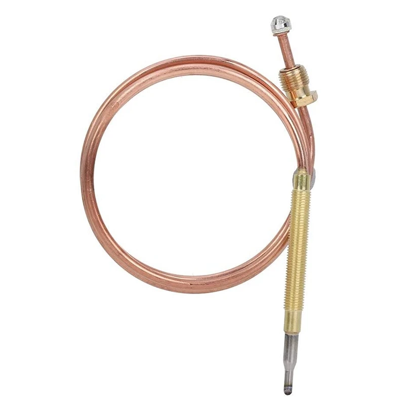 Universal Gas Stove Thermocouple with 5Pcs Nuts Heating Gas Burner Replacement Thermocouple Adaptor