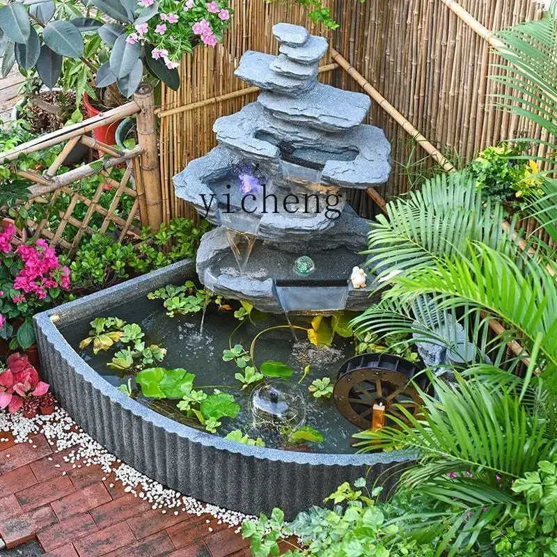 zz courtyard flowing water outdoor landscape office villa lucky landscaping rockery housewarming gift ornament