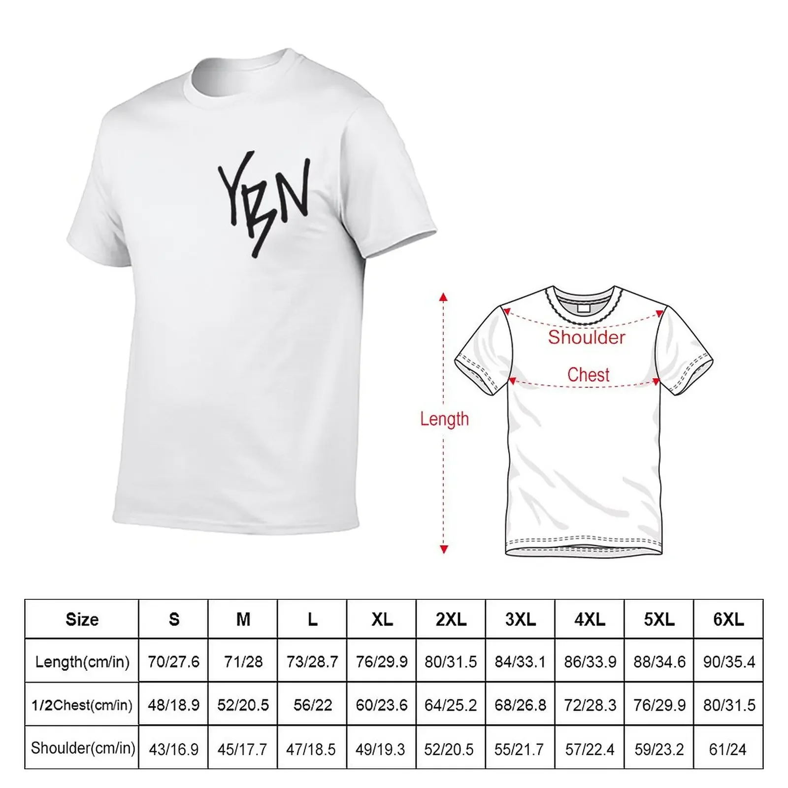 YBN T-Shirt for a boy vintage clothes fitted t shirts for men