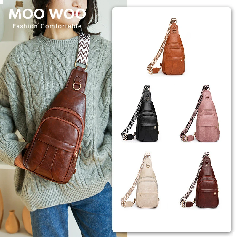 

MOOWOO Компактная сумка на плечо для женщин из искусственной кожи, водонепроницаемая сумка против морщин, модные сумки-мессенджеры, забавная сумка