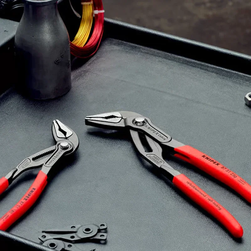 KNIPEX 87 51 180/87 51 250 Cobra® ES Water Pump Pliers Extra-Slim Long Narrow Jaws High Stability Adjustable