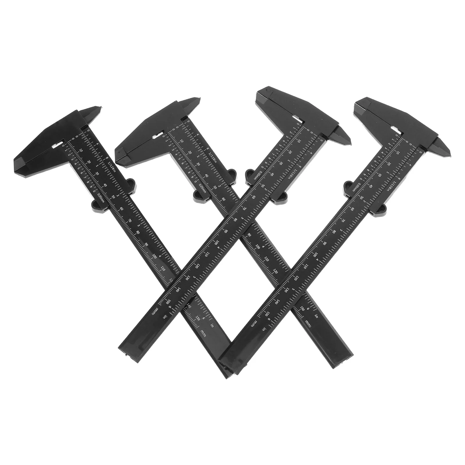 

4Pcs Mini Caliper 150Mm 6 Inch Lightweight Analog Caliper with Clear Scale Markings for Quick Measurements Portable