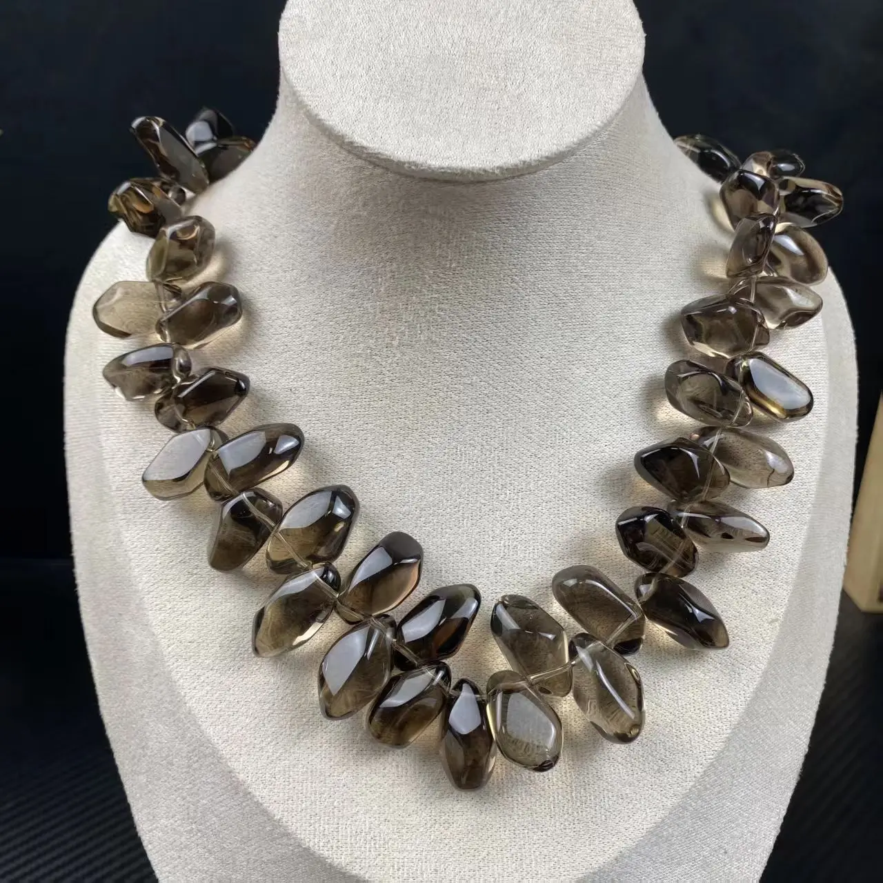 Smoky Quartz baroque 14-20mm nature for making jewelry necklace 38cm FPPJ wholesale loose beads