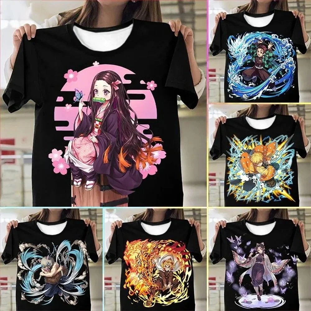 

Популярная летняя спортивная футболка в стиле аниме Demon Slayer 2026, свободная посадка с 3D принтом, размеры для взрослых и детей, стиль джерси, Рождественский подарок