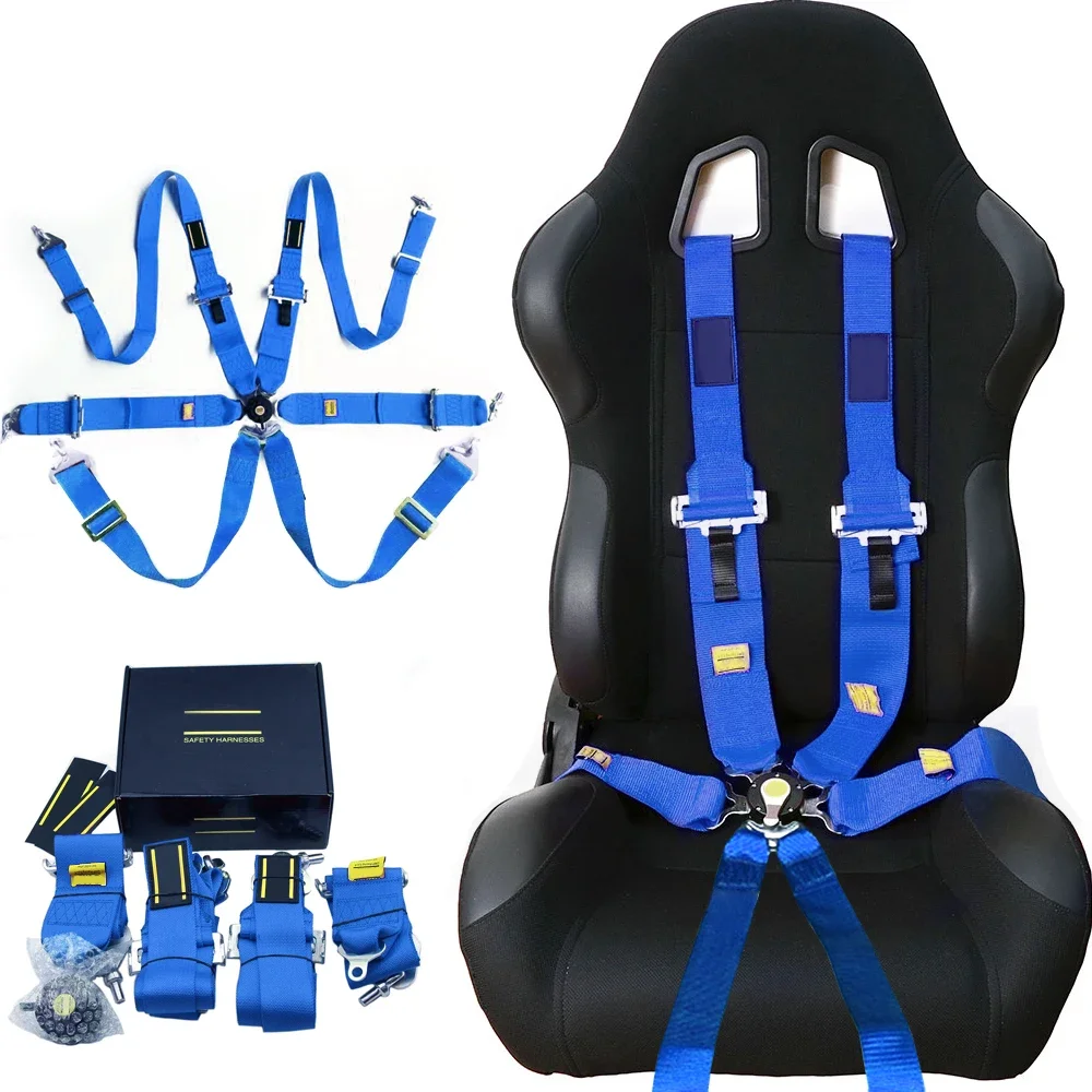 3Inch 4/5/6 Point Adjustable Racing Harness Universal Nylon Camlock Quick Release Safety Seat Belt