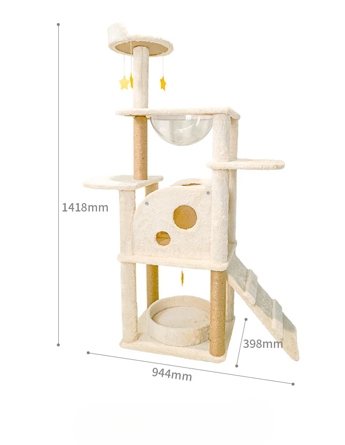 

Not Cover an Area of Solid Wood Cat Scratch Trees Cat Nest Cat Climbing Frame Integrated Cloth Does