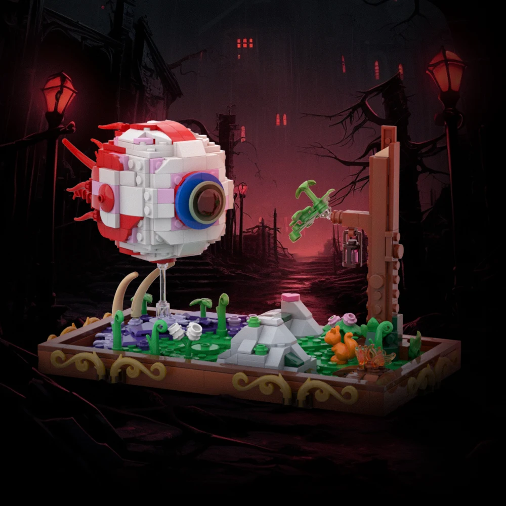 Eye of Cthulhu MOC Building Blocks, Pixel Art Boss Monster with Tentacles, Adventure Game Creature DIY for Collectors