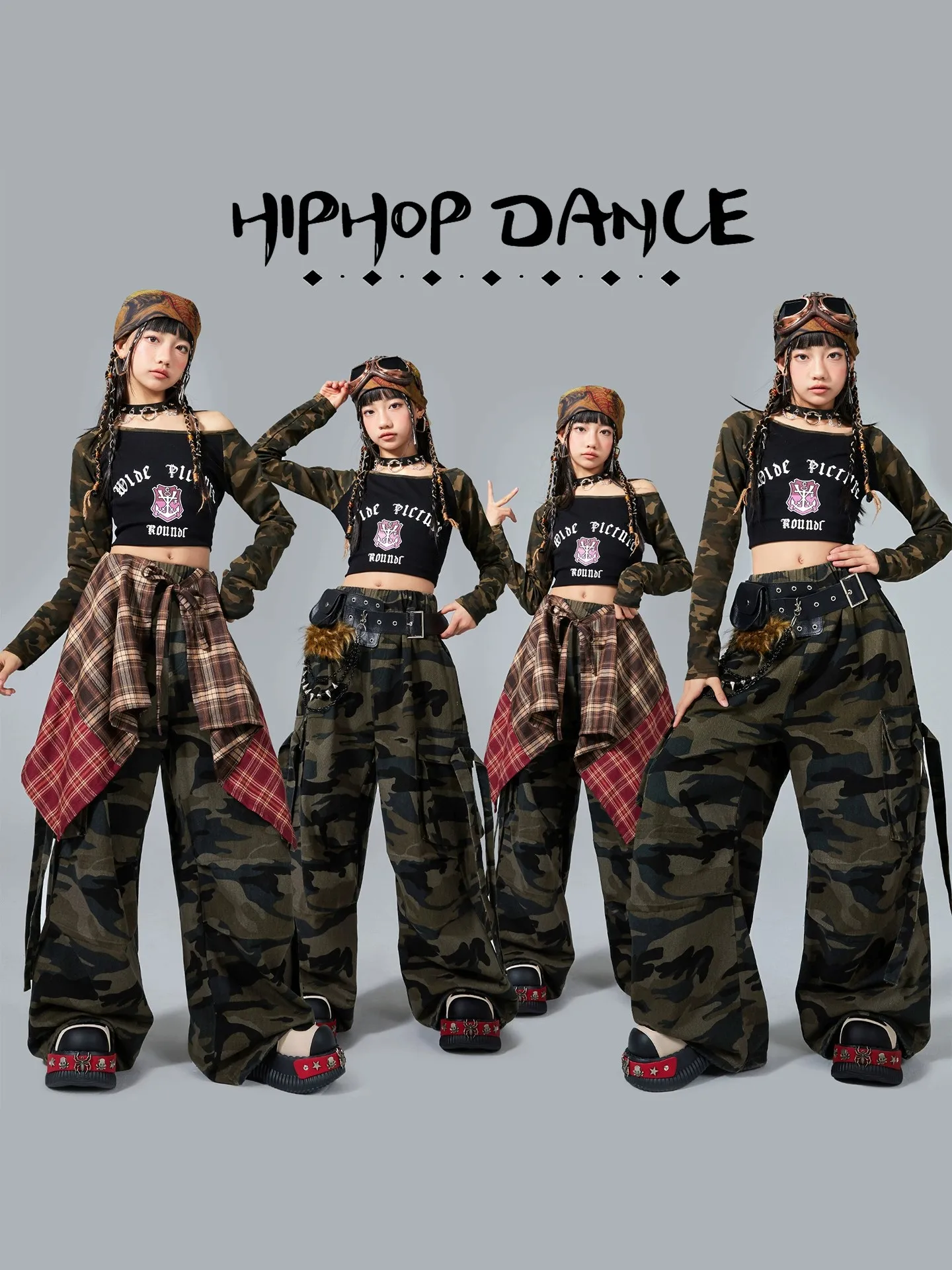 

Faionable Jazz Dance Children's Outfit Set Performance Costume Trendy Girl Practice Suit Children's Street Dance Clothes