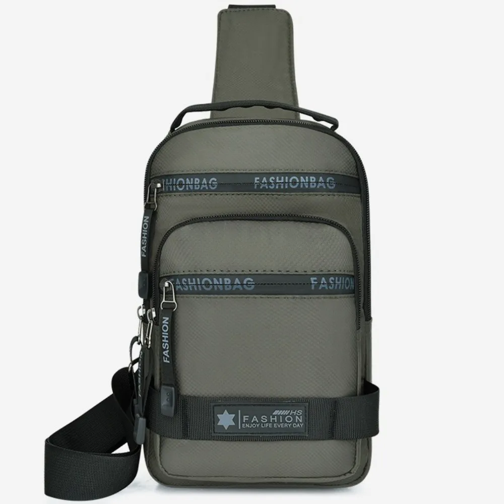 

Lightweight Chest Bag Portable Large Capacity Nylon Shoulder Bag Breathable Adjustable Shoulder Strap Crossbody Bag