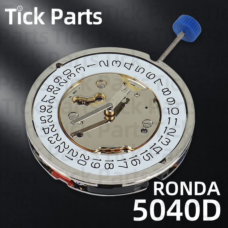 Ronda 5040D Quartz Watch Movement Six-Hand White Dial Durable Replacement Parts for Repair Accessories