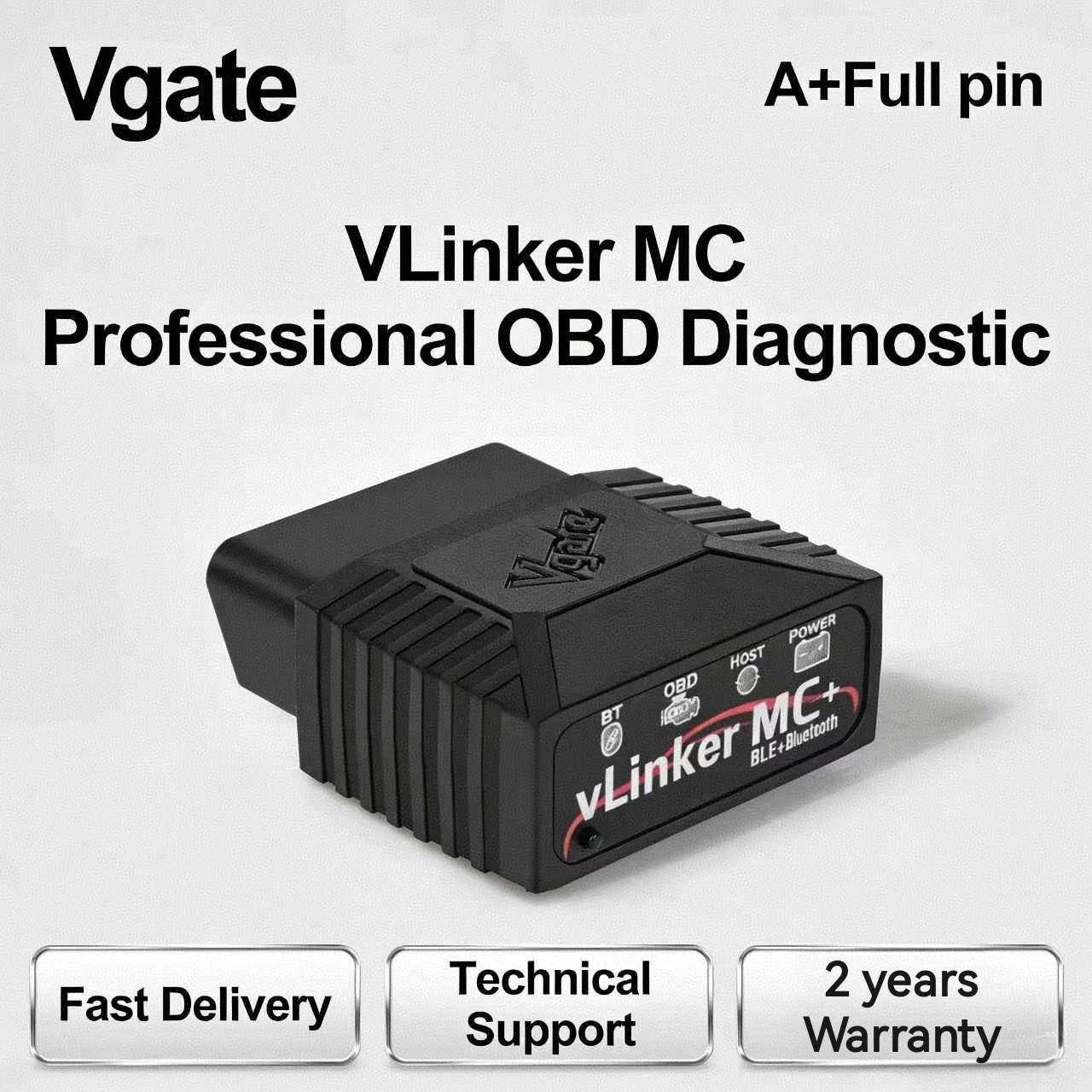 New!! Vgate VLinker MC+ ELM 327 V2.2 BT 4.0 ELM327 OBD 2 OBD2 For Android/IOS Scanner Car Diagnostic Auto Tool