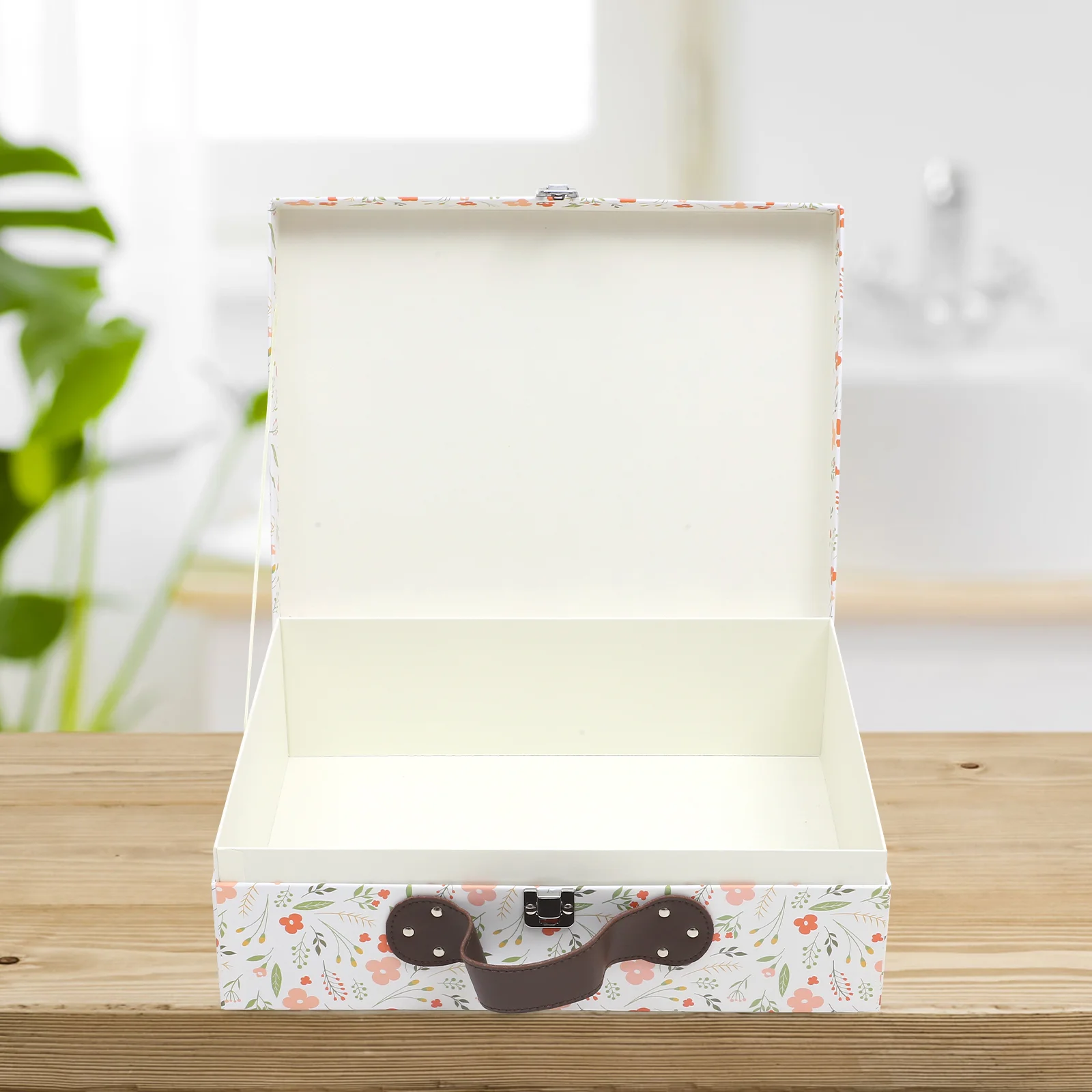 Vintage Decor Portable Storage Box Paper Gift Suitcase Wedding Party Supplies Mini Festival Holder Bride