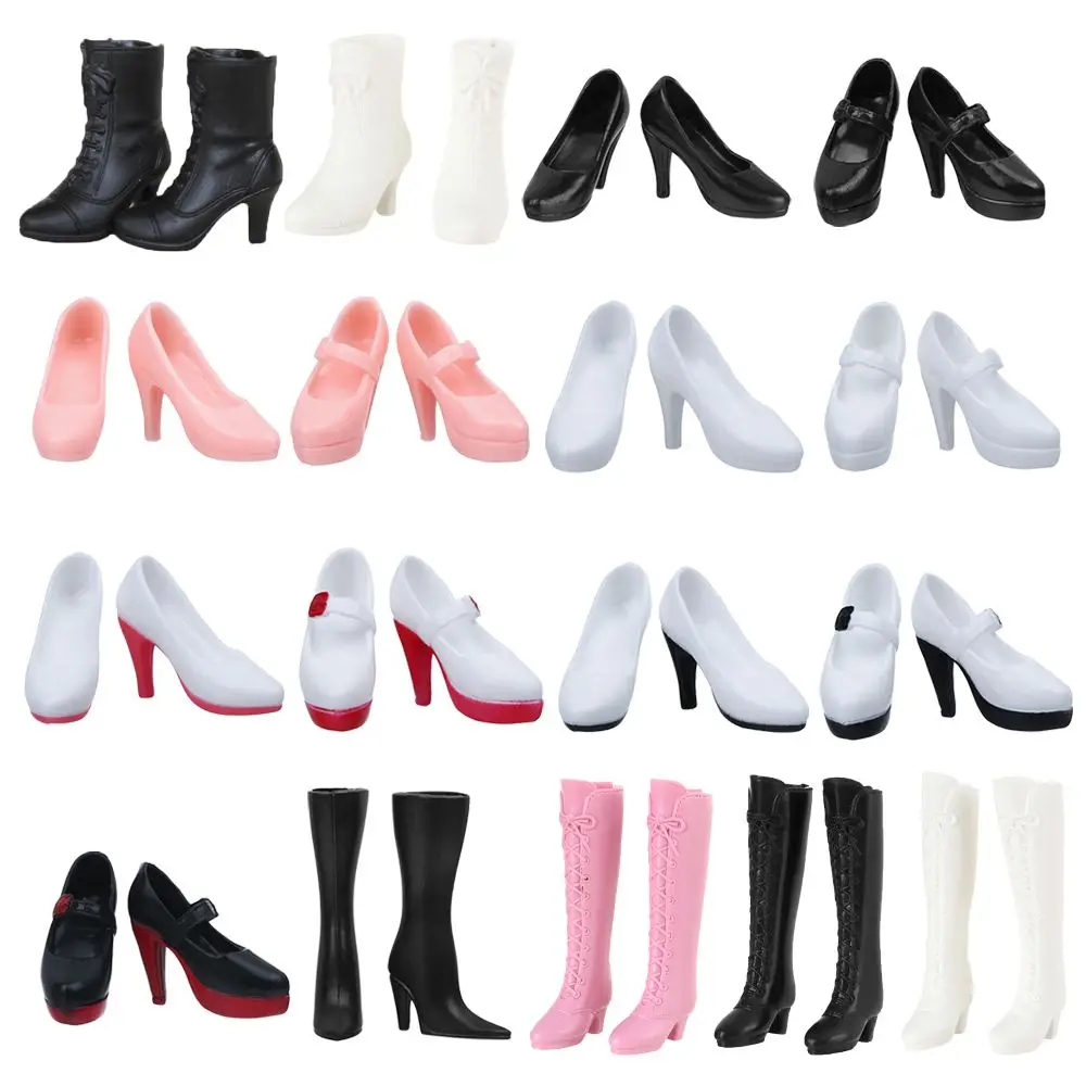 1Pairs Multistyles Sneakers High Heel Foot Flat Shoes Sandals for 30cm Doll Daily Wear Fashion Shoes for 11.5