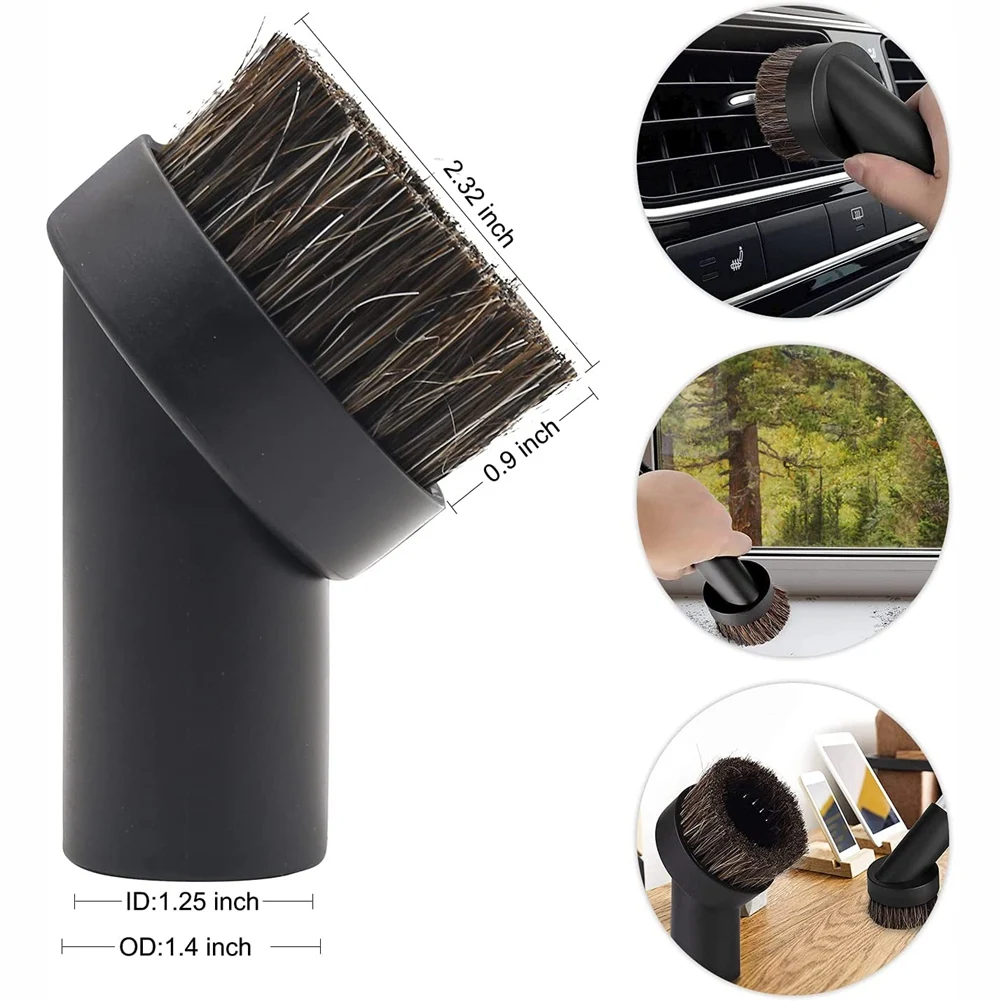 A67P-9 Pcs Universal Vacuum Attachments For Shop Vac- 2 1/2 Inch To 1 1/4 Inch Shop Vac Hose Adapter, Vacuum Floor Brush Tool