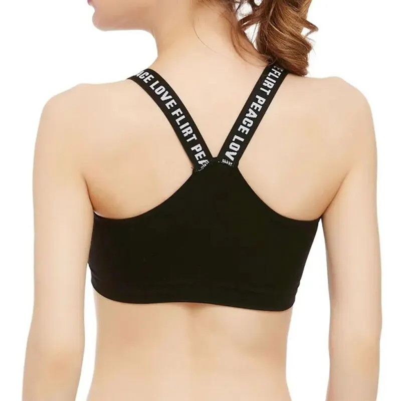 Soutien-gorge de sport sexy pour femme, sous-vêtement absorbant la sueur, haut court, fitness, yoga, course à pied, gym