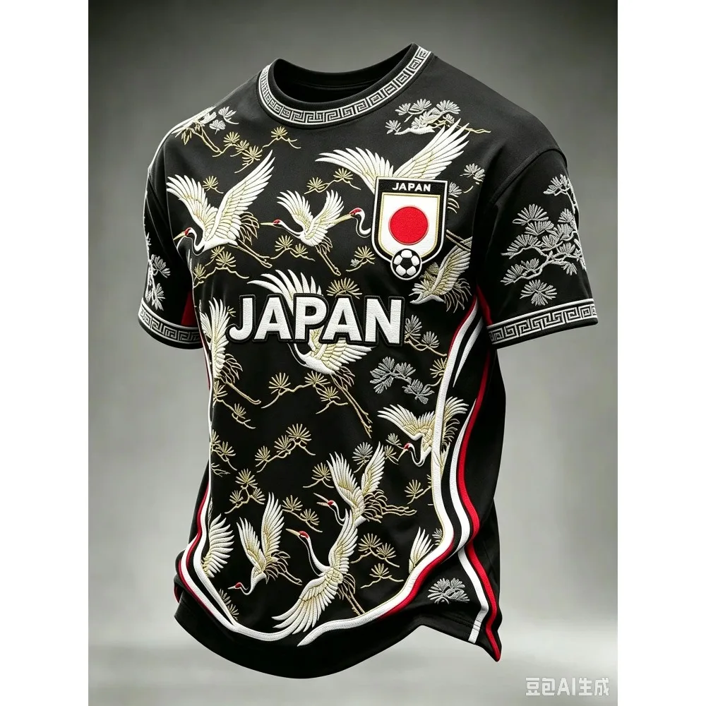 2026 Edition Japanese Style 3D Digital Printed T-shirt Summer Breathable & Quick Dry Outdoor  Football Training for Adult & Kids