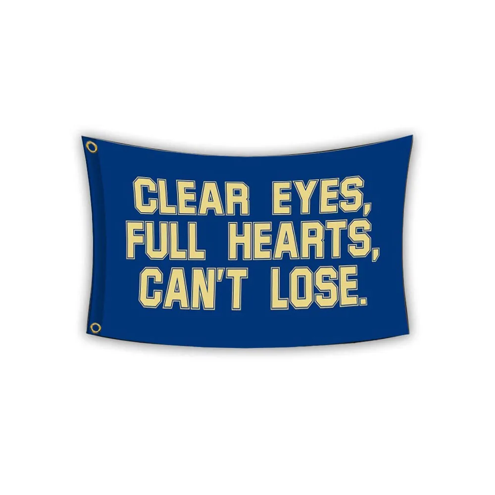 Flagnshow 100% Polyester Clear Eyes Full Hearts Can’t Lose College Dorm Room Flag