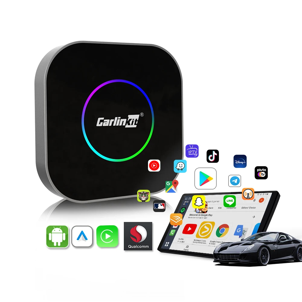 Carlinkit Android System Carplay Video Ai Universal Car Play SM6115 Multimedia Dongle Wireless Carplay Android Auto Adapter