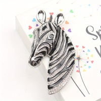 Elegant Animal Zebra Brooch Pin Unisex Accessory Corsage Gift