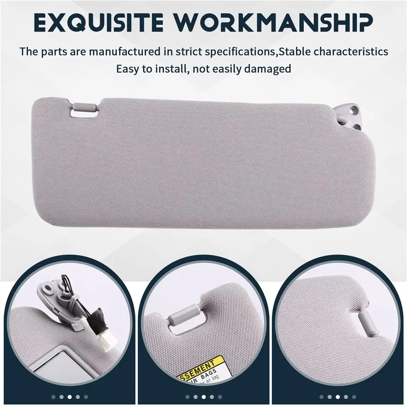 For SONATA 2006-2010 1SET Car Inside Sun Visor Gray Cloth 852013K010QS 852023K000QS Left