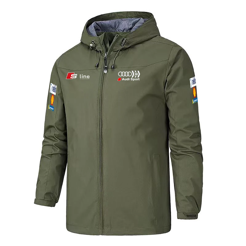 新品未使用 Audi アウディスポーツ ナイロンコート防水　Lサイズ Men's Sport-Style Waterproof Breathable Jacket with Audi Logo