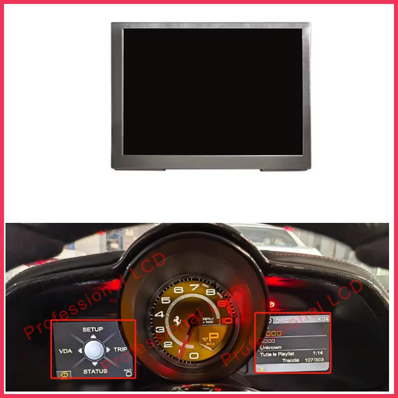 

5-дюймовый ЖК-дисплей приборной панели для Ferrari-488 Ferrari 488 Spider GTB Lusso T Portofino, кластер изоляции F142M, 310698,320038 2016-2021