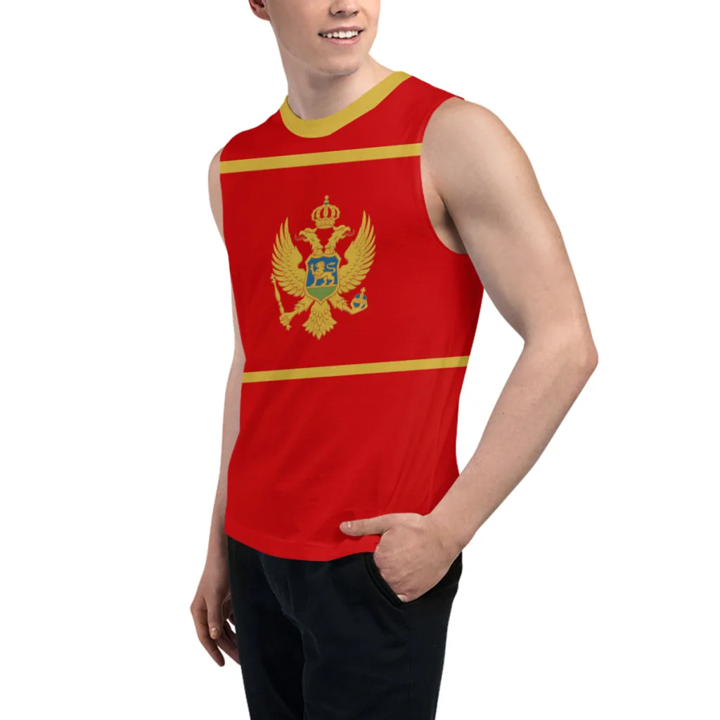 Sleeveless T-shirt Montenegro Flag 3D Men's Boys Tshirt Gyms Tank Tops Fitness Joggers Basketball Training Vest