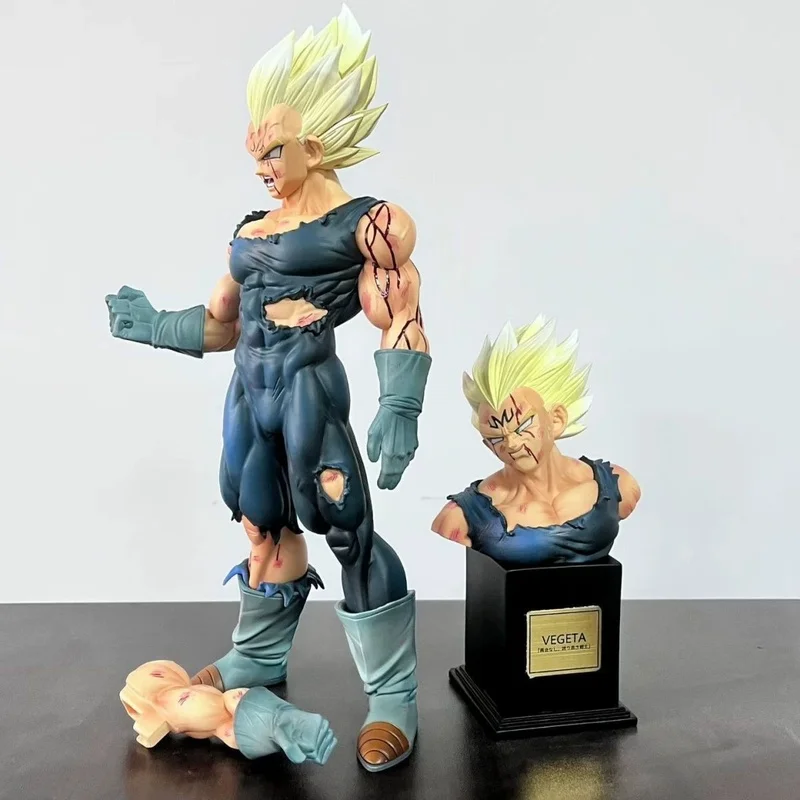 Dragon Ball Z Vegeta Figure 28CM/11.02 inches Double-Headed PVC Doll Desktop Ornament Animation Gift Collection
