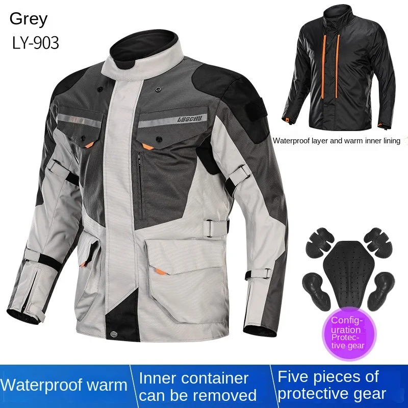 

New Off-Road Motorbike Jacket Suit Winter Waterproof Anti-drop Rally Riding Suit Men's and Women's Winter Motorcycle Jacket