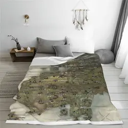 Lineage 2 Map Blanket Bedspread On The Bed Picnic Blanket Bedspread Uni For Bed