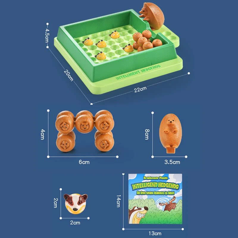 Intelligent Hedgehog 50 Challenges Problem-solving Puzzle Maze Board Game Education Learning Toys kid Logical Thinking Training