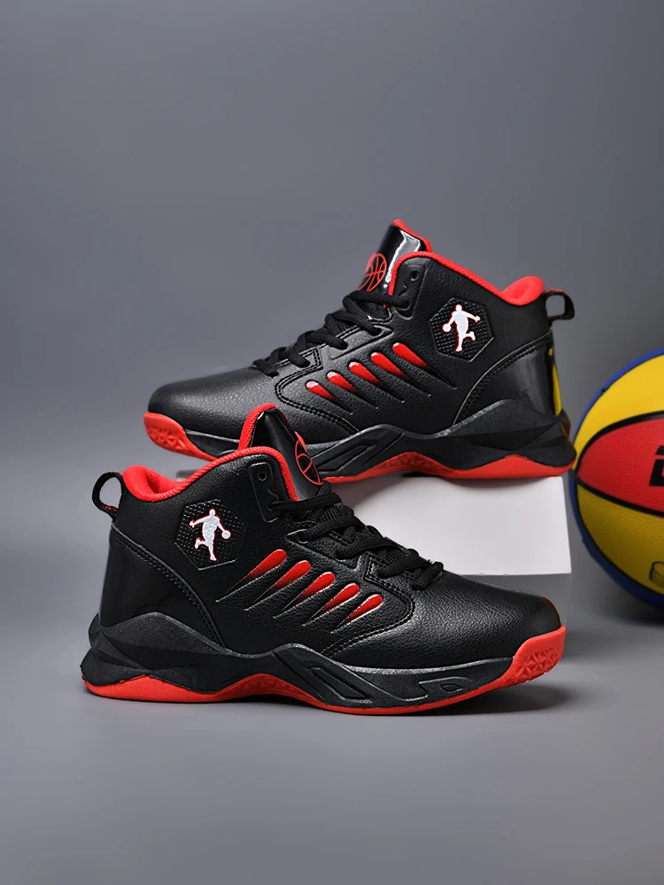 ZERJER High-Top Ankle Support Basketball Shoes,  Anti-Slip Sneakers, Cushioned & Durable Training Shoes for Y