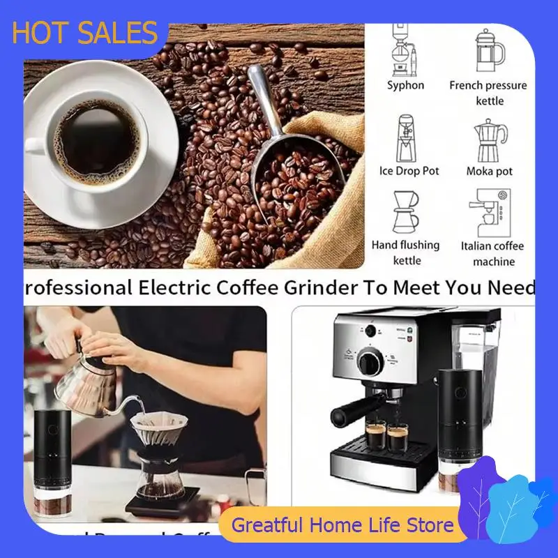 AT59 مطحنة القهوة الكهربائية 1500Mah آلة حبوب القهوة للسفر آلة حبوب القهوة المحمولة