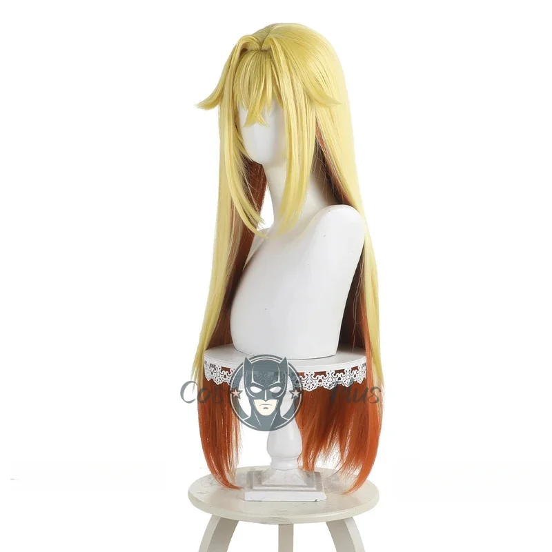 أنيمي البرية آخر بوس تظهر Lufas Maphaahl شعر مستعار تأثيري شقراء أصفر برتقالي طويل خصلات الشعر المستعار للنساء الفتيات مهرجان الكرنفال #4