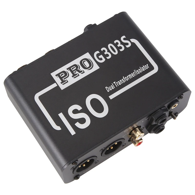 PRO G303S Audio Isolator Noise Reduction Filter Eliminates Current Noise Dual-Channel 6.35 XLR RCA 3.5Mm Audio Isolator