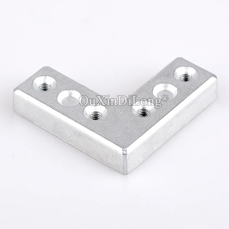 Brand New 100PCS Zinc Alloy Right Angle Corner Braces 90 Degree Aluminum Frame Fixed Brackets Plastic Steel Profile Connectors