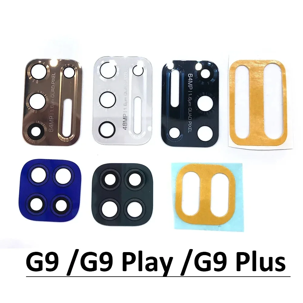 50Pcs Rear Back Camera Lens Glass For Motorola Moto G8 G9 Plus G8 G9 Play G8 G9 Power Lite With Adhesive Sticker Replacement