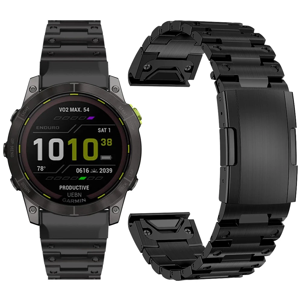 

Ремешок из нержавеющей стали для Garmin Enduro 2/Fenix 7X 6X Pro/5X Plus/Quatix 7X/спуск Mk2i Mk2, ремешок для часов, 26 мм