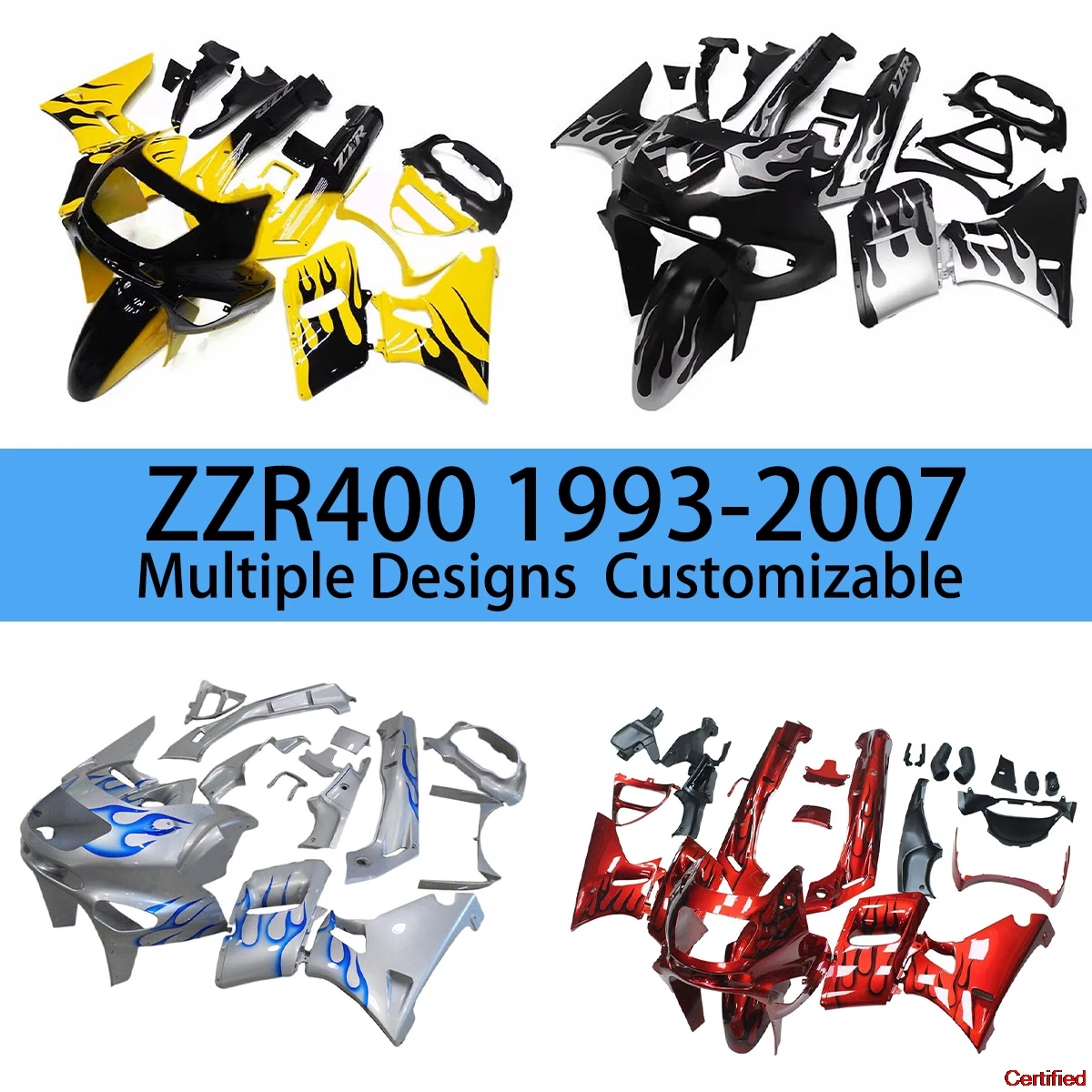 OEM Fitment Fairing Kit ZZR400 1993-2007 Motorcycle Fairings for Kawasaki ZZR 400 93 94 95 96 97 98 99 00 01 02 03 04 05 06 07