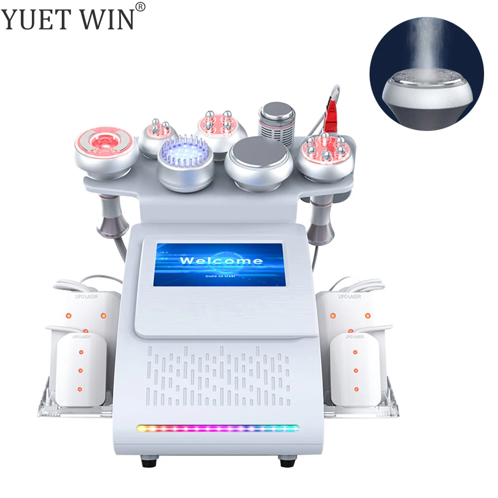 

YUET WIN 9in1 80K Ultrasonic Vacuum Cavitation Machine Weight Loss Slimming Beauty Apparatu RF Skin Tightening Cellulite Removal