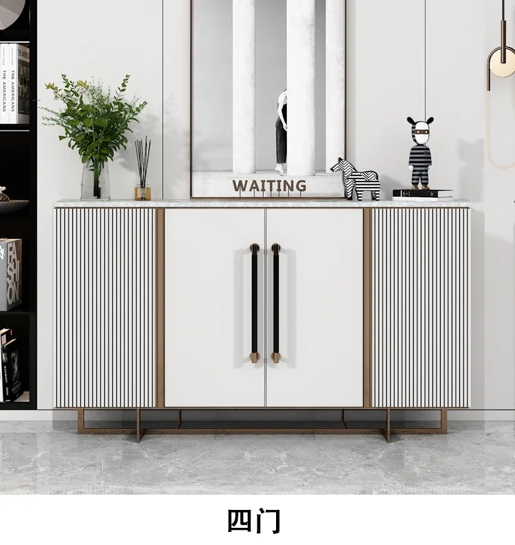 

Light luxury door cabinet, rock slab foyer, dining side cabinet, wall storage, living room decoration cabinet